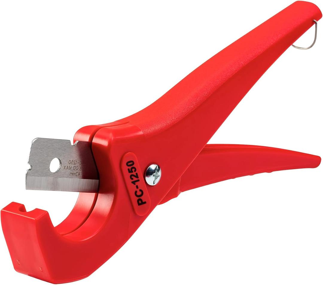 RIDGID 23488 Model PC-1250 Single Stroke Plastic Pipe and Tubing Cutter, 1/8-inch to 1-5/8-inch Pipe Cutter (Small)