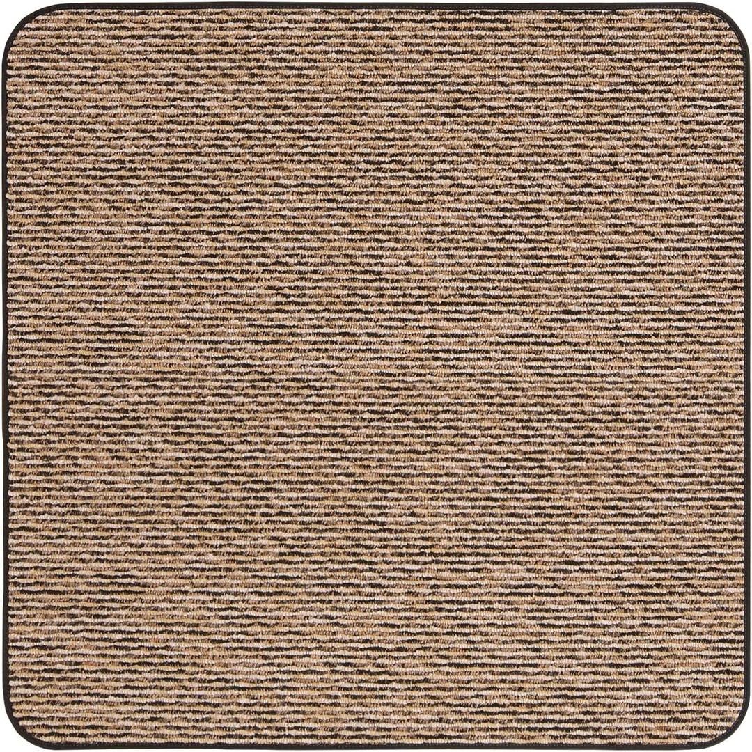 House, Home and More Skid-Resistant Carpet Indoor Area Rug Floor Mat - Black Ripple - 3 Ft X 3 Ft - Non Slip Rubber Backing, Stain Resistant, Dog Friendly, Living Room Bedroom Kitchen Entryway