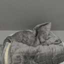 Velvet Couch Cover, Washable Sectional Sofa Cover, Anti Slip Sofa Slipcovers for 3 Cushion Couch Sofa L Shaped Recliner, Furniture Protector Covers for Pets Kids(Dark Grey, Only 1 PCS)