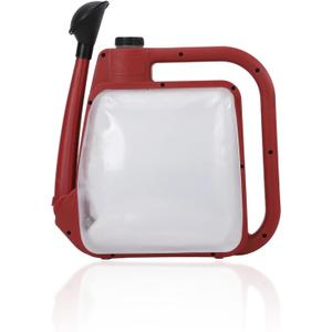 Foldable Transparent Plastic Watering Can 1.6Gal with Spray and Pour Nozzle for Indoor Outdoor Plants,Maroon