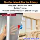 2 x Frosted Glass Window Privacy Film Decorative, Bathroom Window Privacy Film for Glass Windows Cover, Static Cling, Removable, Reusable, Anti-UV, Anti-Glare, Heat Blocking, 17.5 by 78.74 inch