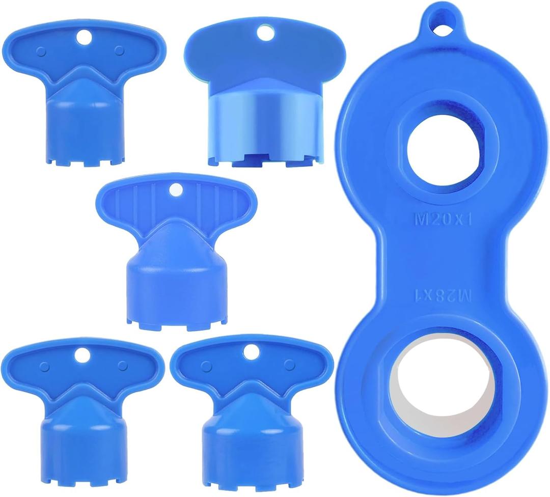 2 x Faucet Aerator Key Removal Wrench Tool with 5 Sizes M16.5, M18.5, M21.5, M22.5, M24 Concave Spout Key Sink Spout Wrench with Faucet Housing Removal Tool for Bathroom Kitchen Sinks
