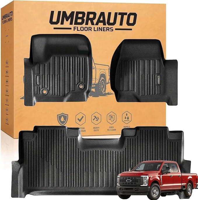 Umbrauto Floor Mats for Ford F250/F350/450 Super Duty 2017-2026 Crew Cab