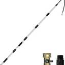 Gutter Cleaning Tools from The Ground, 12FT Reach Rain Gutter Cleaner with Bendable Wand and Quick Connect Adapter for Garden Hose (8FT)