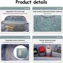 BOYATU Travel Makeup Bags Cosmetic Organizer Bag: 3-Set Large Capacity Make up Bag - PU Leather Toiletry Bags for Women - Wide Open Portable Pouch with Divider & Handle (01-Light Blue)