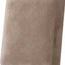 H.VERSAILTEX Velvet Stretch Couch Cushion Cover Plush Cushion Slipcover for Chair Cushion Furniture Protector Seat Cushion Sofa Cover (1 Piece Armchair Cushion Covers, Taupe), 30.5"D x 29.5"W x 10"H