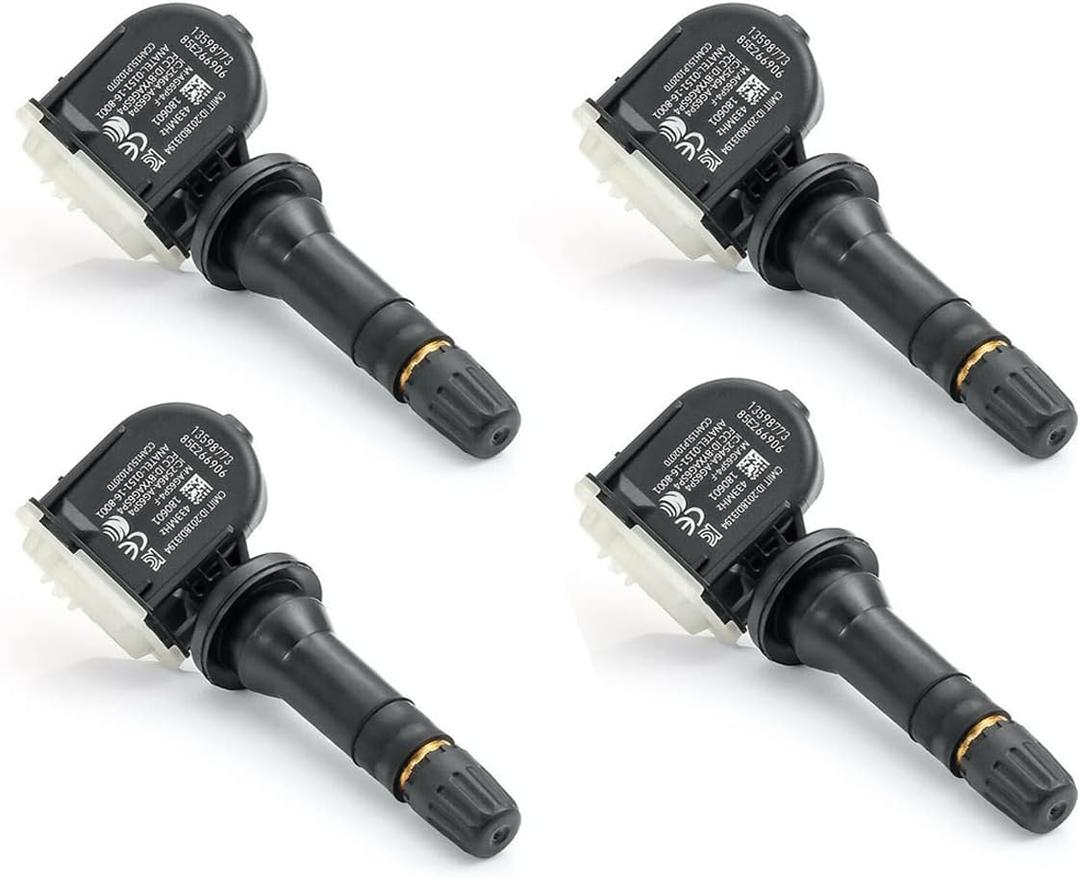 13598773 Tire Pressure Sensors 433MHz TPMS Compatible with GMC Buick Chevy Replaces 13589601 13522629 Set of 4