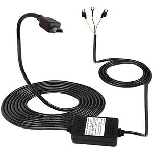 MEIRIYFA Dash Cam Acc Hardwire Kit Mini USB Hardwire Dashcam Kit Step-Down Cable, 12V-24V to DC 5V 3A Car Dash Charger Power Cord for Cars Camera GPS（11.5FT）