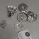 2 Pack Crystal Dummy Door Knobs, Non-Turning Single Side Dummy Door Knob Set, Polished Brass/Gold