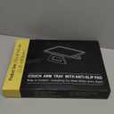 Acacia Wood Couch Arm Tray,Folding Sofa Armrest Tray,Couch Arm Table Clip-On Couch Desk for Drinks, Snacks,Phone,Remote Control