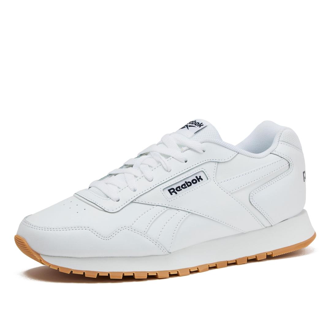 Reebok Glide Sneakers for Men - Black or White Tennis Shoes Size 7 to 15, White/Vector Navy/Gum, 11.5