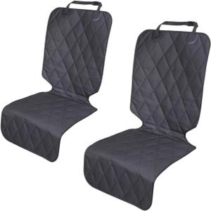 Dog Car Seat Cover Front and Back Seat 2 Pack Separate Seat Protectors for Pets Universal Fit Easy Install Foldable Dirt Resistant Waterproof scratchproof