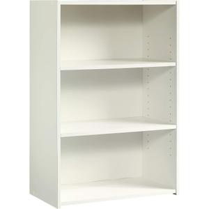 Sauder Beginnings 3-Shelf Bookcase/ Book shelf, Soft White finish, L: 24.57" x W: 11.5" x H: 35.28"