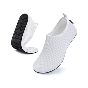 WateLves Womens and Mens Kids Water Shoes Barefoot Quick-Dry Aqua Socks for Beach Swim Surf Yoga Exercise White 38/39