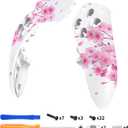 eXtremeRate Left Right Front Top Shell with Touchpad Compatible with p s 5 Edge Controller, Cherry Blossom Whisper Replacement Faceplate Shell DIY Touch Pad Cover Compatible with p s 5 Edge Controller