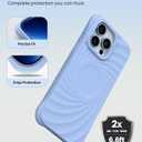 ORNARTO Vortuxe for iPhone 13 Pro Max Case 6.7" | 2X MIL-STD Drop Protection | Compatible with MagSafe | Sleek Aesthetic Liquid Silicone Phone Cover - Sky Whisper
