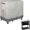 Waterproof Cooler Cart Cover Fits 65-80 Quart Patio Party Ice Chest Rolling Cooler, 32L x 18W x 32H inch (Beige)