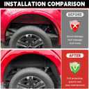 Fit for 2021-2025 F150 Wheel Well Liner Rear Wheel Well Guards mud Flaps for 2024 Ford F150 Accessories (Not fit Raptor)