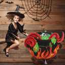 Bucherry 40" Vintage Witch Cauldron Cardboard Cutout Stand-up Life Size Vintage Halloween Party Decorations Spooky Mystic Witch Potion Cauldron Backdrop Photo Prop Stand up Cutout for Halloween Decor