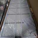 JSB No Assembly Folding Bookshelf, 6 Tier Industrial Metal Book Shelf for Storage, Vintage Wood Foldable Bookcase for Living Room, Bedroom, Office Organization Shelves (All White)