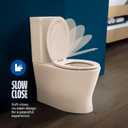 HIGHCRAFT Premium Round Toilet Seat with Slow-Close Design & Adjustable Hinges - Molded Wood Toilet Seat - Fits Standard Round Toilets - Round Seat in Bone/Beige