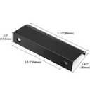 30 Pack Black Finger Edge Pull Handles, 2 1/2 Inch Hole Center Tab Handle, Concealed Dresser Drawer Pulls, Aluminum Alloy Kitchen Hardware
