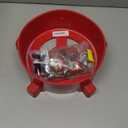 GRIT GUARD Bucket Dolly with Wheels - Rolling Detailing Wash Bucket with 5 Wheels and 2 Locking Casters Compatible with 2.5, 4, 5 and 6 Gallon Buckets (Red, 3" Roller Bearing)