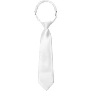 Kajeer Ties for Kids Boys Necktie Adjustable - Woven Little Boys Pre-tied for Kids Formal Wedding Graduation School Uniforms (M (age 5 years - 12 years), White)