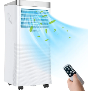 Portable Air Conditioner, 8000 BTU Air Cooler with Fan & Dehumidifier Mode for Rooms up to 230 Sq.Ft, Quiet AC Unit with Sleep Mode, 2 Fan Speeds, 24H Timer, Remote Control (8000BTU)