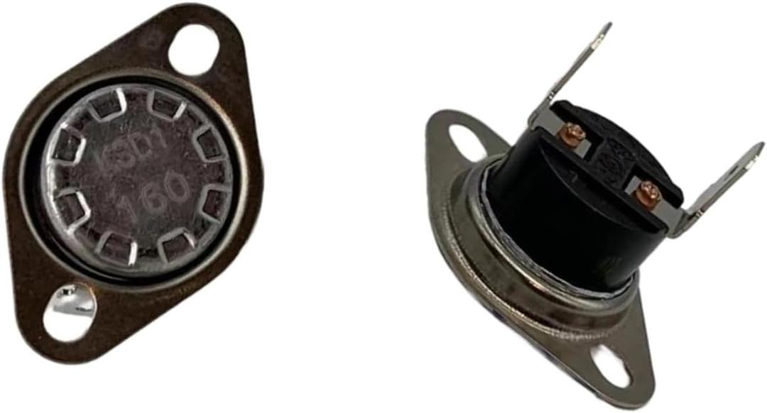2Pcs Thermostat KSD1 160/0 Thermal Cut-Off Switch Temperature Control Switch Compatible with G-E Microwave Oven Compatible with Ken-More Replace KSD201 160/0 5304509469 5304464073 5304478919