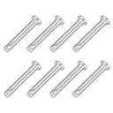 uxcell 8Pcs 5/32" x 1" Single Hole Clevis Pins, 304 Stainless Steel Flat Head Clevis Pins Hitch Pin for Trailer Latch, Mechanics Repair, Furniture Installation, Industrial Equipment