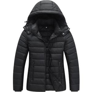 TDYPCI Women's Winter Coat Lightweight Waterproof Puffer Jacket - Quilted Short Down Coat for Women, Warm Winter Jacket (Black, XXL)