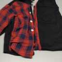 11-12 Years Boys Clothes Flannel Plaid Shirt Hooded Sweatshirt & Pants 2PCS Kids Boys Fall Winter Outfits Sets