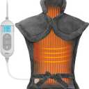 iDOO Electric Heating Pad for Back, FSA Eligible Items, Birthday Mothers Day Gifts for Mom Women, Weighted Large Heat Pad 24"x33" for Neck & Shoulders Pain Relief, 5 Heat & 4 Timer Settings