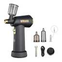 WMARK Professional Handheld Cordless Airbrush for Barber, Art & Painting - 3-Gear Air Pressure (18/21/25PSI) LED Light, Salon-Grade Precise Styling Tool, NG-AB001 (Black)