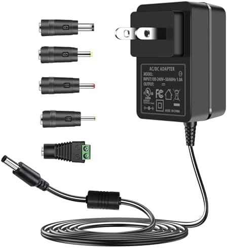 TKDY 24V 1.5A 36W AC/DC Power Supply Adapter Cord, 100-240V to 24 Volt with 5 Interchangeable Tips, Compatible with LED Strip Lights, Light Diffuser, Speakers and More (Not for Charging) TKDY 24V 1.5A 36W AC/DC Power Supply Adapter Cord, 100-240V to 24 Volt with 5 Interchangeable Tips, Compatible with LED Strip Lights, Light Diffuser, Speakers and More (Not for Charging)