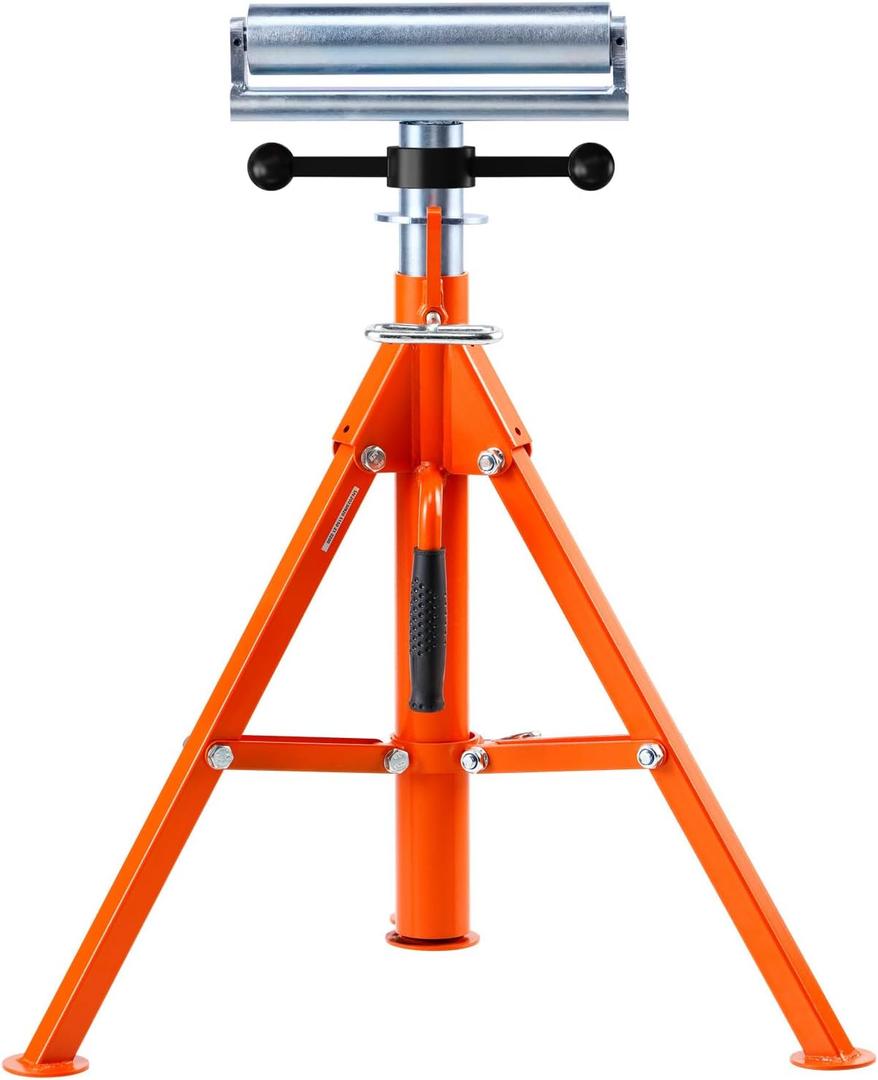VEVOR Roller Stand, Heavy Duty 2500 LBS Load Capacity Tool Stand - 28"-52" Height Adjustable - Foldable Space-Saving Design - for Woodworking and Metalworking Long Boards, Metal Pipes or Bars