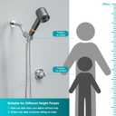 Shower Head with Handheld, High Pressure Shower HeadS with Pause Switch 4 Spray Modes Filter Showerhead with 79 in Hose, Adhesive Wall Mount，Bracket and Replace Filter (Grey)