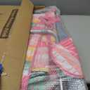 Suteck Beach Chair, Adjustable 5-Position Backpack Beach Chairs for Adults Kids, Foldable Lay Flat Chair with Cooler Bag, Cup Holder and Lumbar Pillow, Reclining Lay Down Chairs for Lawn Outdoor (Rainbow Pink)  26.4"D x 26.7"W x 30.3"H