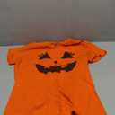 Funny Jack o Lantern Pumpkin face Eyelashes for Halloween T-Shirt, Women, Orange, M