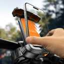 LISEN Bike Phone Holder, [2024 Upgrade] Motorcycle Phone Mount, Bicycle Phone Holder, Handlebar Phone Mount, for iPhone Bike Mount, Bike Accessories, Bicycle Accessories for iPhone 4.7-7" Phone,Orange