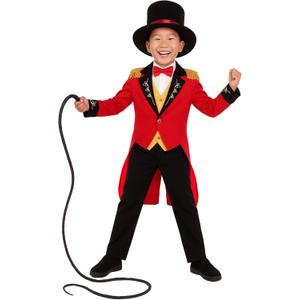 fun shack Ringmaster Costume Kids, Circus Ring Master Costume Boys, Boys Halloween Costumes, Halloween Costumes for Kids (Medium)