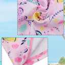 Girls Two Piece Swimsuit Floral UPF 50+ Rash Guard Set Kids Beach Swimwear (5-6 Years, Pink Butterfly)