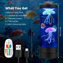 Jellyfish Lamp, 17 Colors Changing Table Lamp with Remote Control, USB Powered Jelly Fish Light Lamp, 4 Lighting Modes Water Lamp Christmas Halloween Gifts for Teen Boys Girls Room Decoration