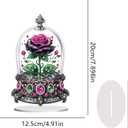 2 x hyzsj DIY Diamond Desktop Ornament Flower Crystal Diamond Art Painting Tabletop Ornaments Single Sided Diamond Ornament for Adult Beginner Home Office Decor Crafts Gift  (ROSE)