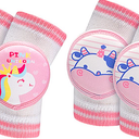 360° Anti-Collision Baby Helmet Head Protection Shockproof Protective Hat and 3 Pairs Baby Knee Pads for Crawling