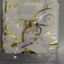 Lanpn White and Gold 18x18 Christmas Pillow Covers Set of 4, Decorative 18 Inch Navy Winter Snowflake Throw Pillow Case Xmas Cushion Cover for Indoor House Sofa Gold