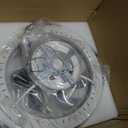 20" Modern Ceiling Fan with Light, 6 Speeds & Dimmable, White Flush Mount for Home