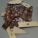 8 Pcs Wooden Christmas Trees Tabletop Decor Rustic Christmas Decor Wooden Trees Sign for Home Office Fireplace Farmhouse Party Xmas Centerpieces (Retro)