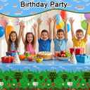 Pixel Miner Tablecloths, 54x108 in, Themed Birthday Party Supplies, Plastic Table Cloth for Craft Party Decorations, Disposable Animals Tablecovers (Animals, 3pcs)
